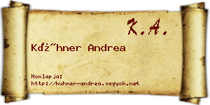 Kühner Andrea névjegykártya
