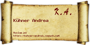 Kühner Andrea névjegykártya