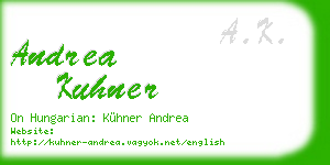 andrea kuhner business card
