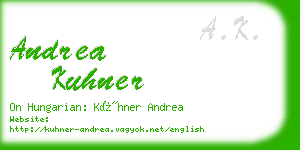 andrea kuhner business card